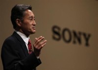 Sony Corp's President and CEO Hirai speaks during the Sony Corporate Strategy Meeting at the company's headquarters in Tokyo