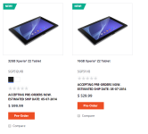 Xperia Z2 Tablet pre-order in Canada