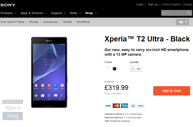Xperia T2 Ultra UK