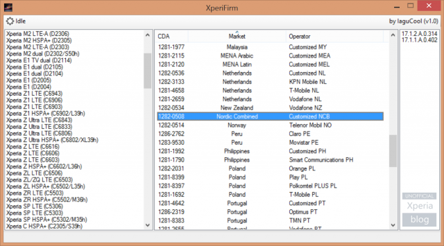 XperiFirm - Xperia firmware downloader_1