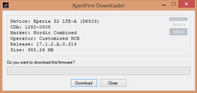 XperiFirm - Xperia firmware downloader_2
