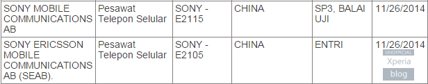Sony E2105 and E2115