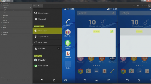 Sony Xperia Theme Creator BETA