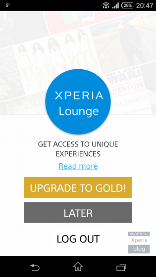 Xperia Lounge tiers_2