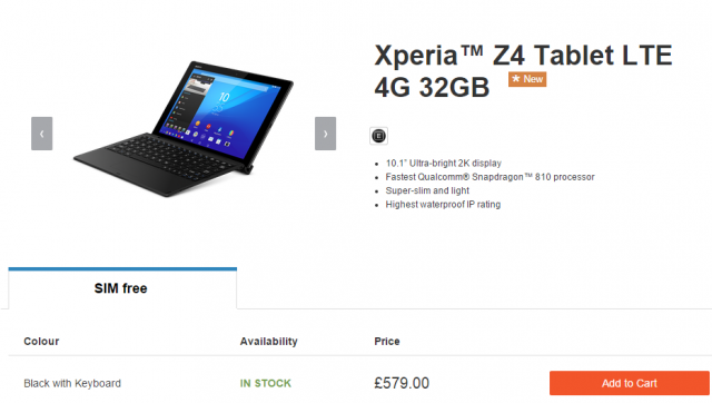 Xperia Z4 tablet LTE_Sony Store