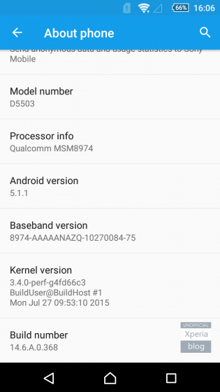 Xperia Z1 Compact Android 5.1_1