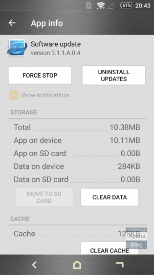 Sony Software update 3.1.1.A.0.4_3