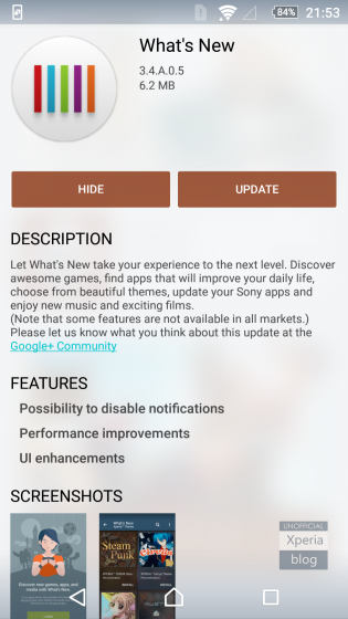 What’s New 3.4.A.0.5_1