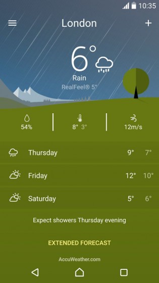 Xperia Weather app_3_result