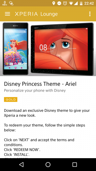 Disney Princess Ariel Xperia Theme_2