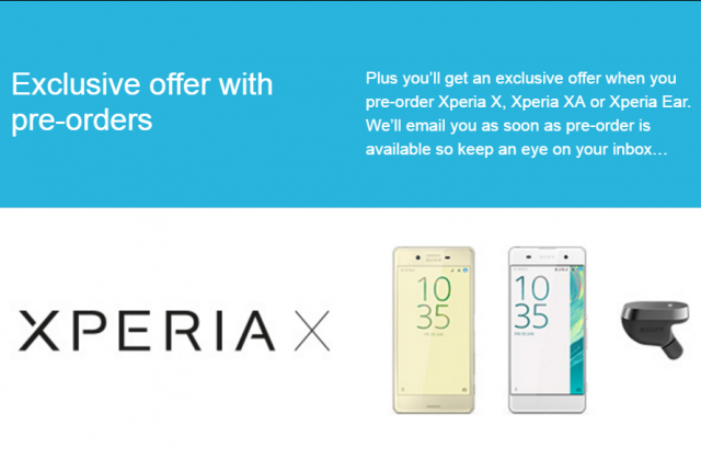 Xperia X Pre-Order Offer