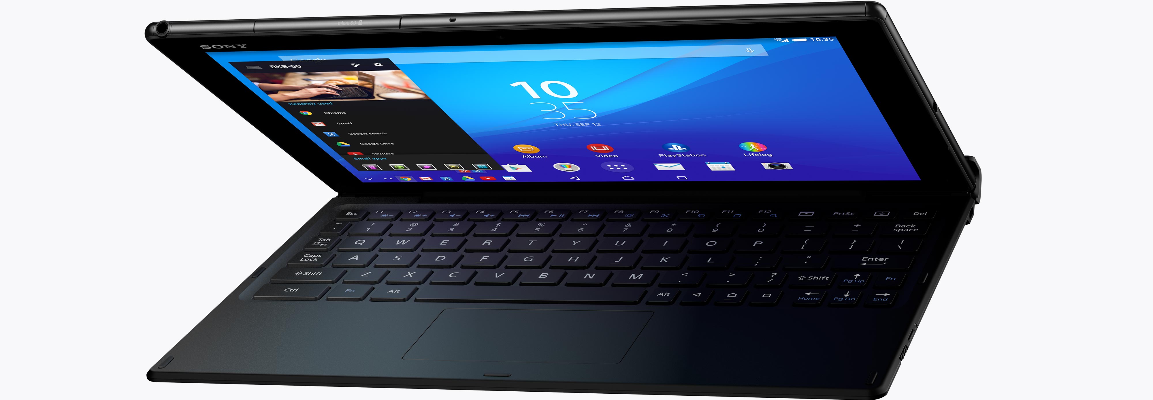 Sony BKB50 Bluetooth Keyboard turns the Xperia Z4 Tablet into a